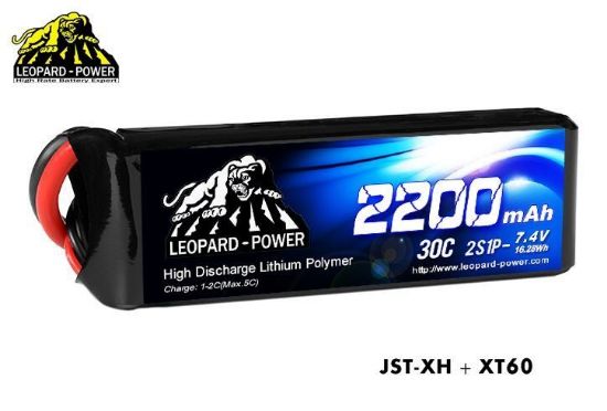 Picture of Leopard Power 2s 7.4v 2200mah 30c EC3 Lipo Battery