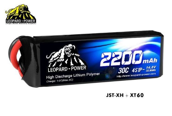 Picture of Leopard Power 4s 14.8v 2200mah 30c EC3 Lipo Battery