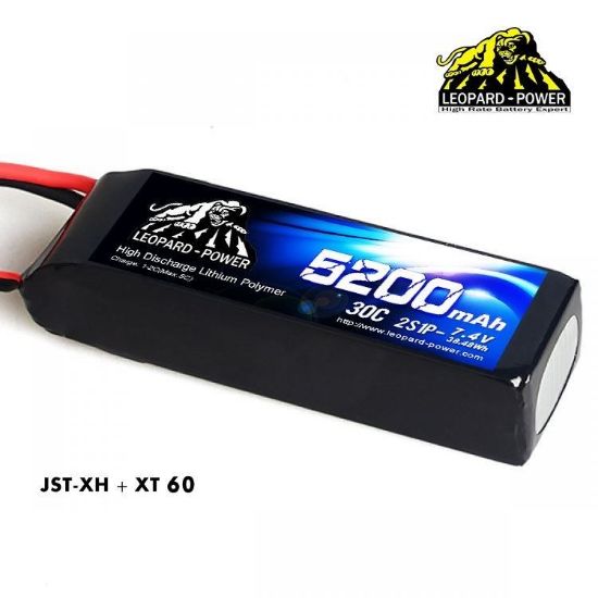 Picture of Leopard Power 2s 7.4v 5200mah 30c EC3 Lipo Battery