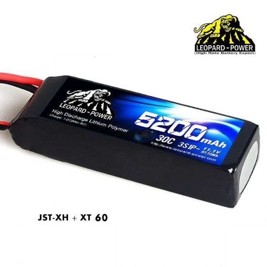 Picture of Leopard Power 3s 11.1v 5200mah 30c XT60 Lipo Battery