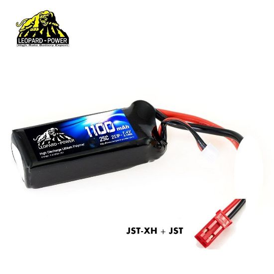 Picture of Leopard Power 2s 7.4v 1100mah 25c Lipo Battery with JST