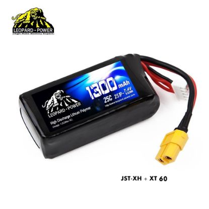 Picture of Leopard Power 2s 7.4v 1300mah 25c Lipo Battery with EC3