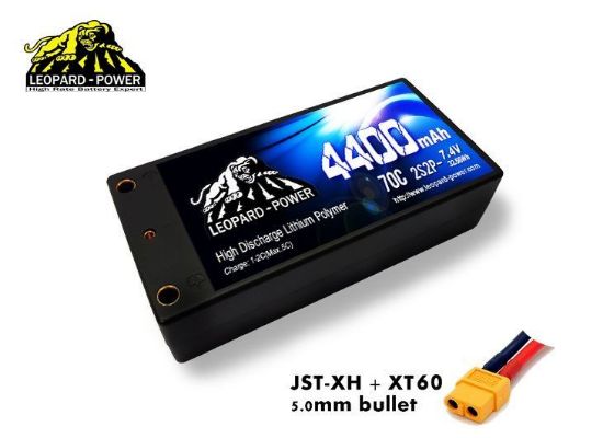 Picture of Leopard Power 2s 7.4v 4400mah 70c Lipo Battery with XT60- Shorty HS