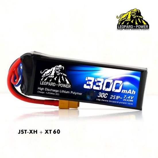 Picture of Leopard Power 2s 7.4v 3300mah 30c EC3 Lipo Battery