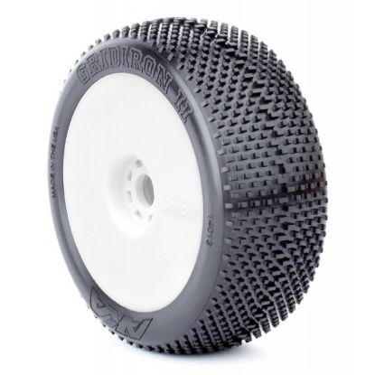 Picture of AKA 14007QRW 1:8 Buggy Impact Super Soft Evo Wheel Pre-Mounted White