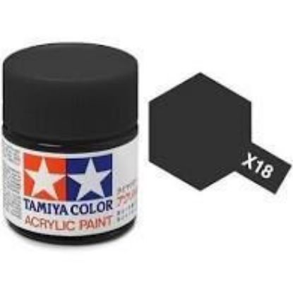 Picture of Tamiya  X-18 81518 Acrylic 10ML Semigloss Black