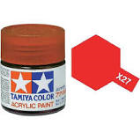 Picture of Tamiya 81527 X-27 Acrylic 10ML Clear Red