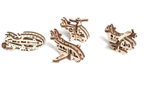 Picture of UGEARS 120624 U-Fidgets-Aircraft. Set of 4 models