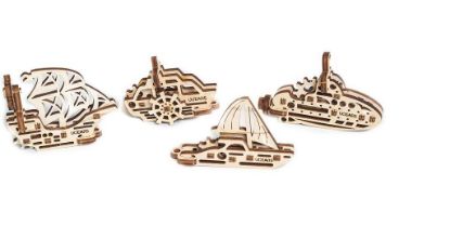 Picture of UGEARS 120631 U-Fidgets-Ships. Set of 4 models