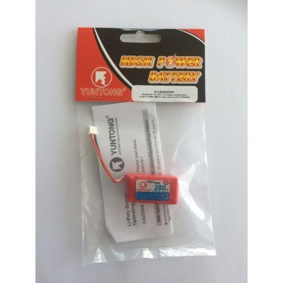 Picture of Yuntong EFLB2802S30Y 280mAh 2S 7.4V 30C Li-Po Battery