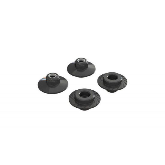 Picture of Arrma ARAC9698 AR708007 Flanged Lock Nut 5x8mm (4)
