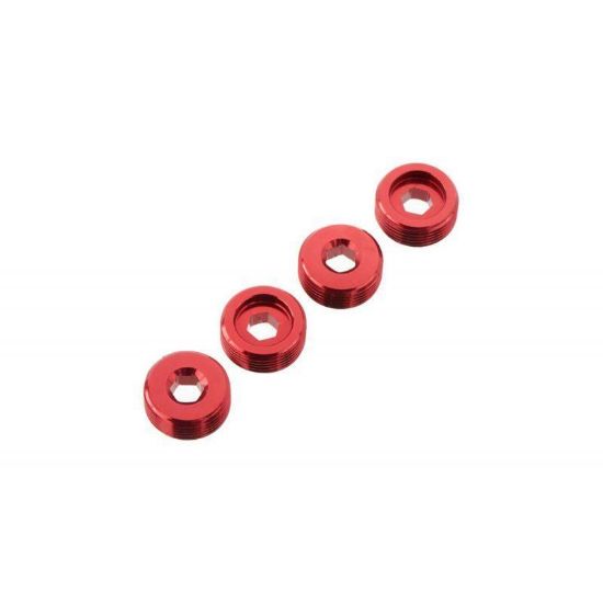 Picture of Arrma ARAC9920 AR330196 Nut Front Hub Aluminum Red (4) Suits Typhon, Kraton, Senton, Outcast, Talion