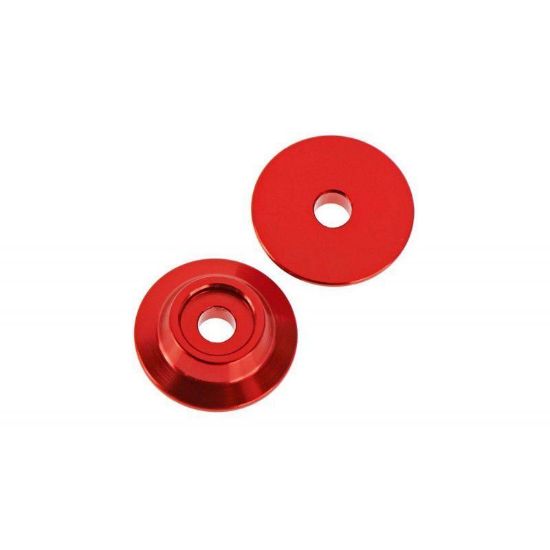Picture of ARRMA  AR320215 / ARAC9690 Wing Button Aluminum Red (2)