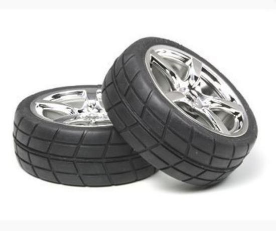 Picture of Tamiya 53955 1/10 5 Spoke Wheel with Radial Tyres