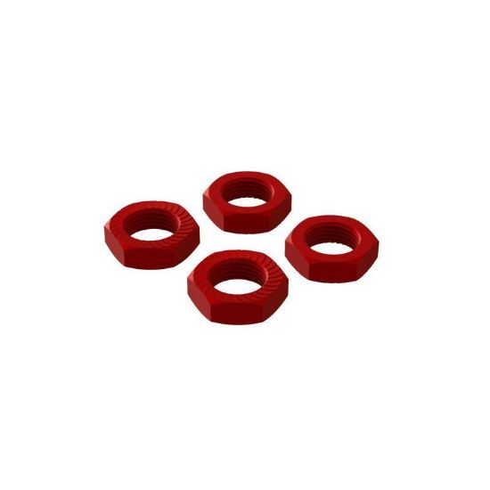 Picture of Arrma ARA310906/AR310906 Aluminum Wheel Nut 17mm Red (4)
