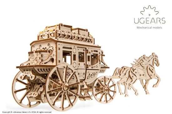 Picture of UGEARS 120730 'Stagecoach' mechanical model kit