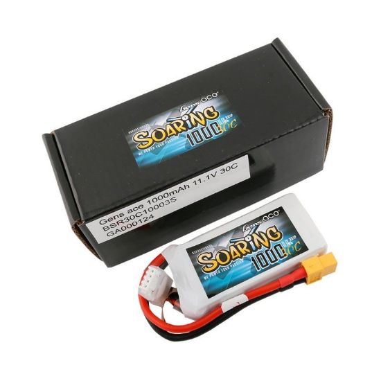 Picture of Gens Ace  GA1000-3S30-S-XT60 1000mAh 3S 11.1v 30C XT60 plug Soaring Series