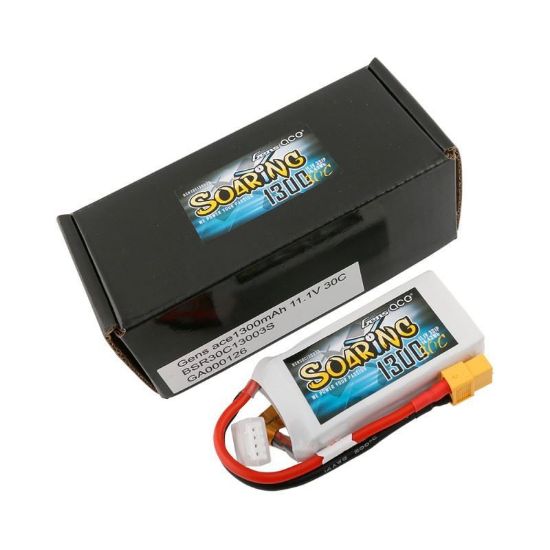 Picture of Gens Ace GA1300-3S30-S-XT60 1300mAh 3S 11.1v XT60 Plug XH Balance Soaring Series