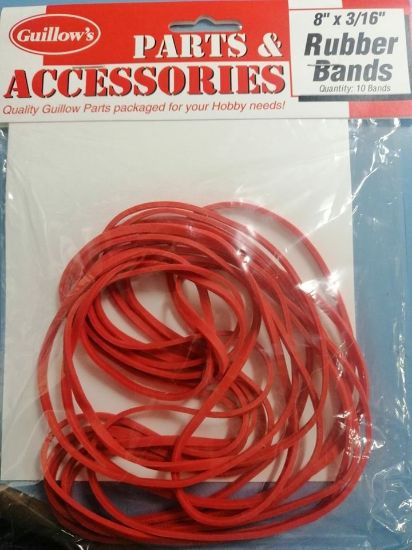 Picture of Guillows GUI 0120 8" x 3/16 Rubber Band (10 Pack)