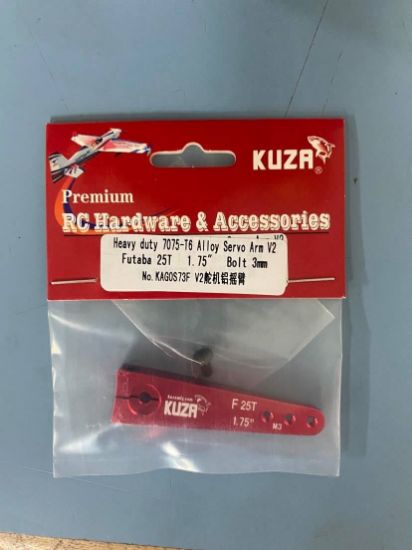 Picture of KUZA KAG0S73F V2 Futaba/Savox HD Servo Horn V2 (47mm/1.75in) (RED)