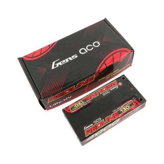 Picture of Gens Ace Redline GA4000-2S130-S-HVLCG LCG HV 4000mAh 7.6v 130C Shorty Lipo 4mm plugs
