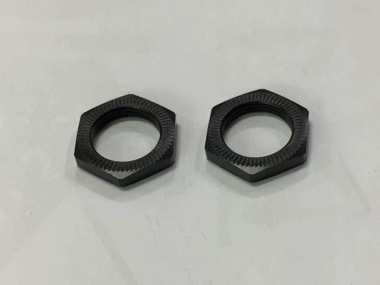 Picture of Cen Racing GS535 23mm Wheel Hex Nuts (2pcs,Ribbed,Matte Black)