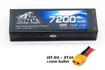 Picture of Leopard Power 2s 7.4v 7200mah 100c Lipo Battery Hard Shell Standard with XT60