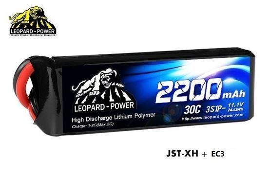 Picture of Leopard Power 3s 11.1v 2200mah 30c EC3 Lipo Battery (Compatible with XT60 ESC)