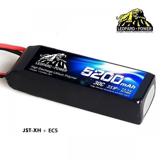 Picture of Leopard Power 3s 11.1v 5200mah 30c EC5 Lipo Battery
