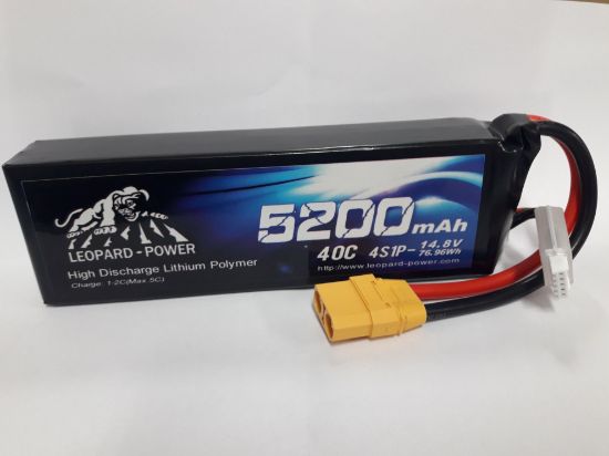 Picture of Leopard Power 4s 14.8v 5200mah 40c XT90 Lipo Battery