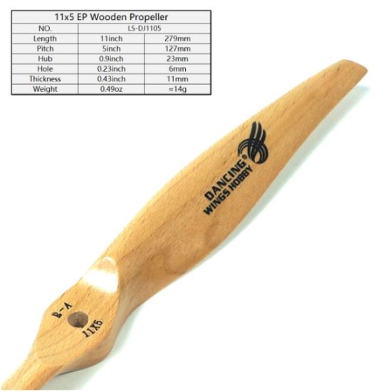 Picture of Dancing Wings LS-DJ1105 11x5 Wooden Propeller