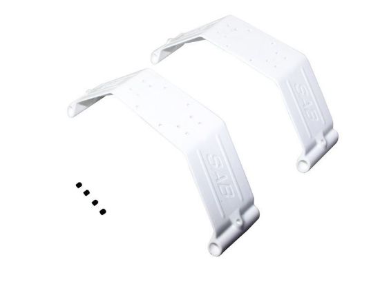 Picture of SAB H1407-S Plastic White Landing Gear- Goblin RAW Nitro