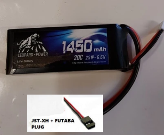 Picture of Leopard Power 2S 6.6v 1450mah 20c Life Battery with Futaba Plug