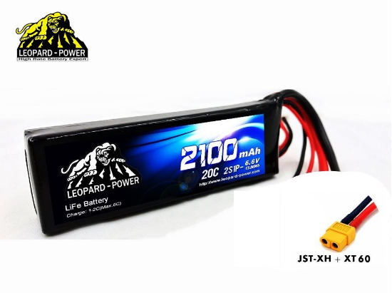 Picture of Leopard Power 2S 6.6v 2100mah 20c Life Battery with EC3 ( fits into both EC3 and XT60 device)