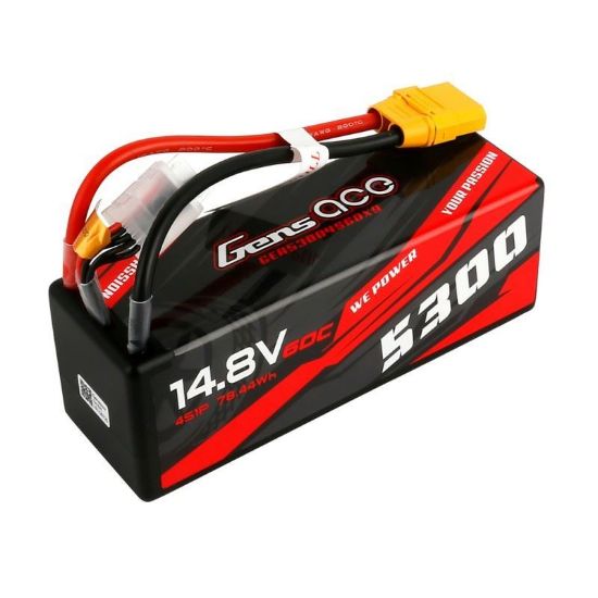 Picture of Gens Ace GA5300-4S60-HC-EC5 Gens Ace 5300mAh 4S 14.8v 60C Hardcase with EC5 Plug and XH Balance
