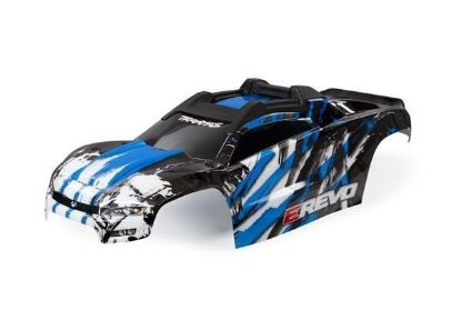 Picture of Traxxas 8611X Body, E-Revo, blue/ window, grille, lights decal sheet