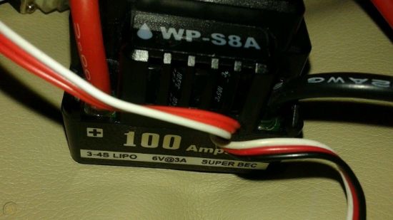 Picture of Hobbywing  HHWP-S8A WP-8BL100-RTR 100A ESC HXT Plugs- No retail packaging