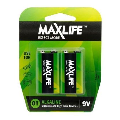 Picture of Maxlife BAT9V-A2  9V Alkaline Battery 2 Pack
