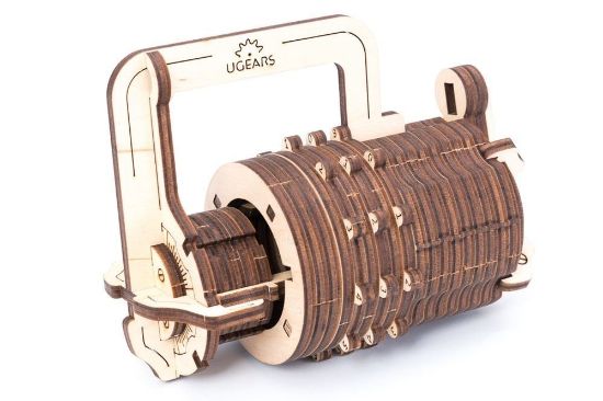 Picture of UGEARS 120297 “Combination Lock” mechanical model kit