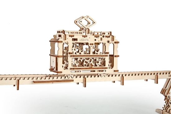 Picture of UGEARS 120198 Tram on Rail mechanical model kit