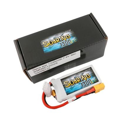 Picture of Gens Ace GA1300-2S30-S-XT60 1300mAh 2S 7.4v 30C XT60 Plug XH Balance Soaring Series