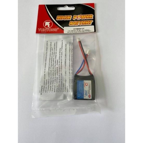 Picture of DYNB0012Y 7.4v 350mAh 2S 30C LiPo Battery: PH 2.0 for Axial SCX24