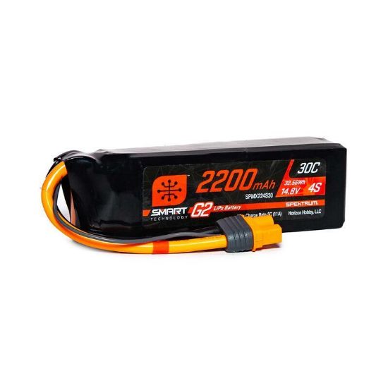 Picture of Spektrum SPMX224S30 2200mAh 4S 14.8V Smart G2 LiPo 30C; IC3