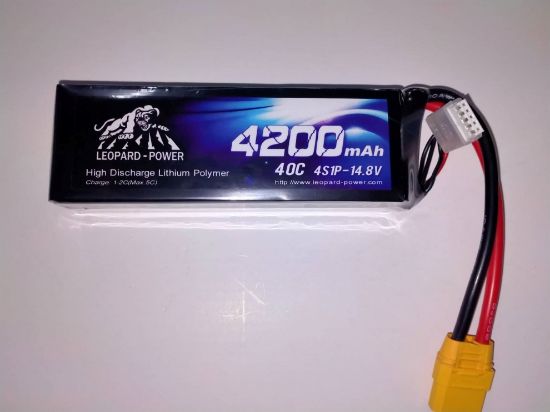 Picture of Leopard Power 4s 14.8v 4200mah 40c XT90 Lipo Battery