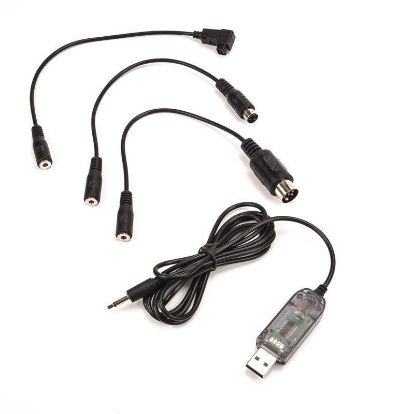 Picture of Dynam RC DYU-1005 Flight USB Simulator Cable Set & Dongle (including Futaba square adaptor)