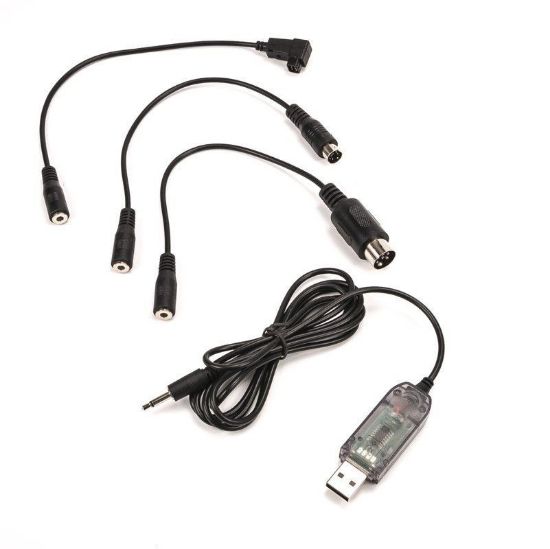 Picture of Dynam RC DYU-1005 Flight USB Simulator Cable Set & Dongle (including Futaba square adaptor)