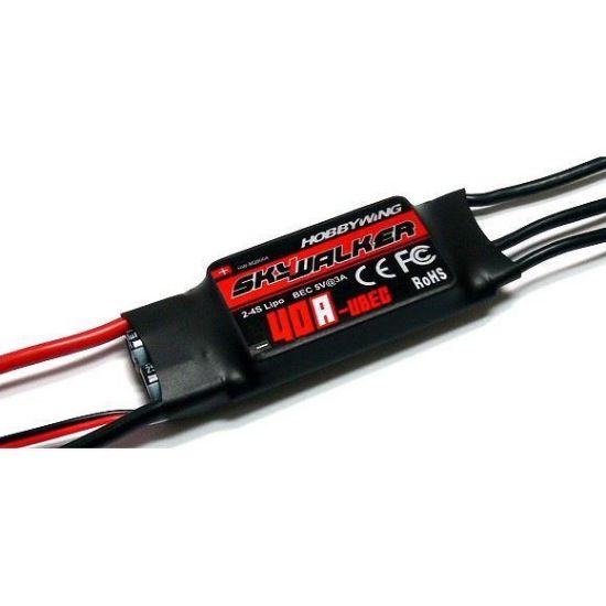 Picture of Hobbywing HH80060020 SkyWalker Brushless 40Amp ESC w Deans plug- No Retail Packaging. Buy 2, get 1 Free!!
