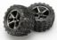 Picture of Traxxas 7174A Tires and wheels, assembled, glued (Gemini black chrome wheels, Talon tires, foam inserts) (2)