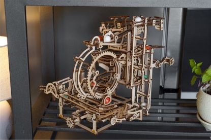 Picture of UGEARS 121287 Mechanical Marble Run Stepped Hoist model kit 