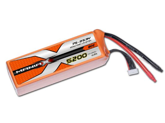 Picture of ManiaX Power 7S 25.9V 5200mAh 80C Lipo Battery Pack XT90